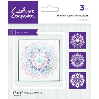 Crafter's Companion Pearl Powder Stencil - Magnificent Mandalas