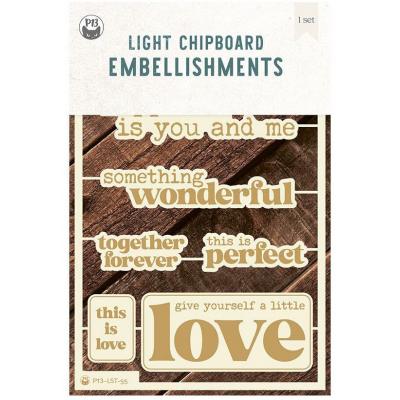 Piatek13 Love Stories - Light Chipboard Embellishments