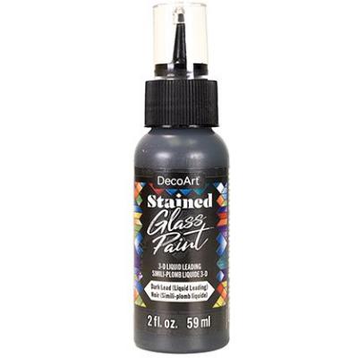 DecoArt Glass Glass Paint 3-D Liquid Leading - Dark Lead