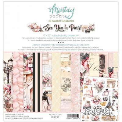 Mintay Papers See You In Paris - Scrapbooking Paper Set