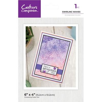 Crafter's Companion Duet ColourBloom 3D Embossing Folder - Swirling Waves