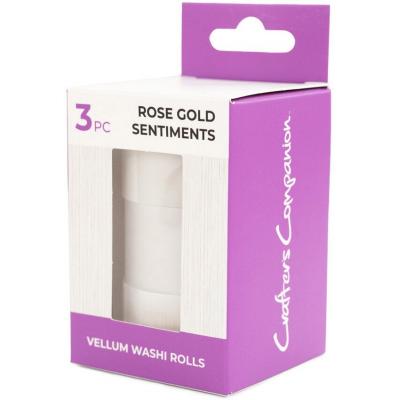 Crafter's Companion Vellum Washi Rolls - Rose Gold Sentiments