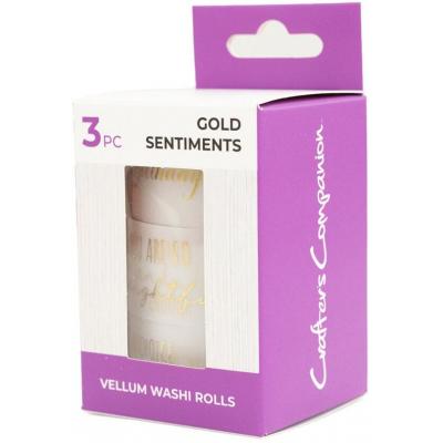 Crafter's Companion Vellum Washi Rolls - Gold Sentiments