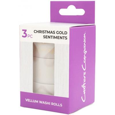 Crafter's Companion Vellum Washi Rolls - Christmas Gold Sentiments