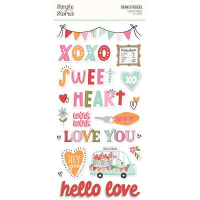 Simple Stories Heartstrings - Foam Stickers