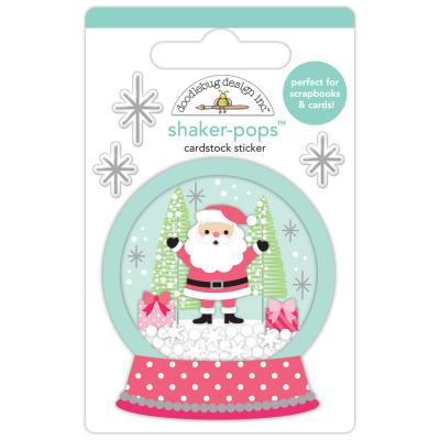 Doodlebug Design Tinsel Time Shaker-Pops Sticker - Merry Little Christmas