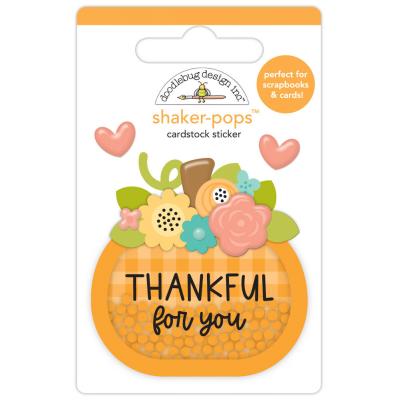 Doodlebug Design Farmhouse Shaker-Pops Sticker - Thankful For You