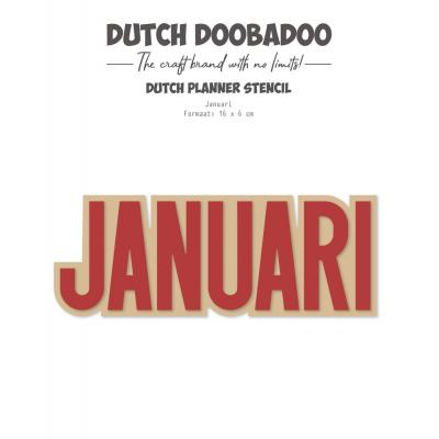 Dutch Doobadoo Planner Stencil - Januari