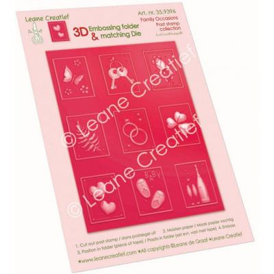 Leane Creatief LeCreaDesign 3D Embossing Folder & Cutting Die - Family Occasions