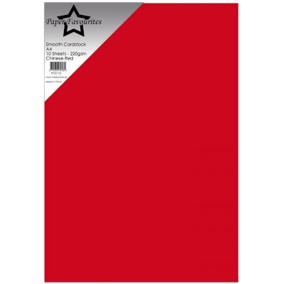 Paper Favourites Smooth Cardstock - Chinese Red