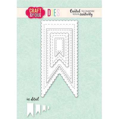 Craft & You Design Cutting Dies - Biscuit Pennants