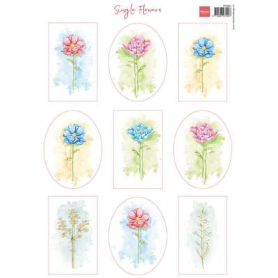 Marianne Design Decoupage Sheet A4 - Single Flowers