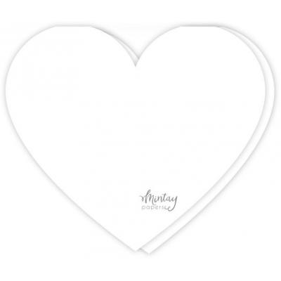 Mintay Papers - Heart Card Base White