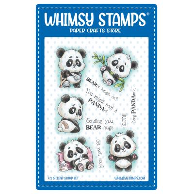 Whimsy Stamps Stempel - Panda Get Well
