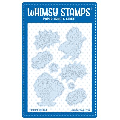 Whimsy Stamps Outline Dies - Super Kids